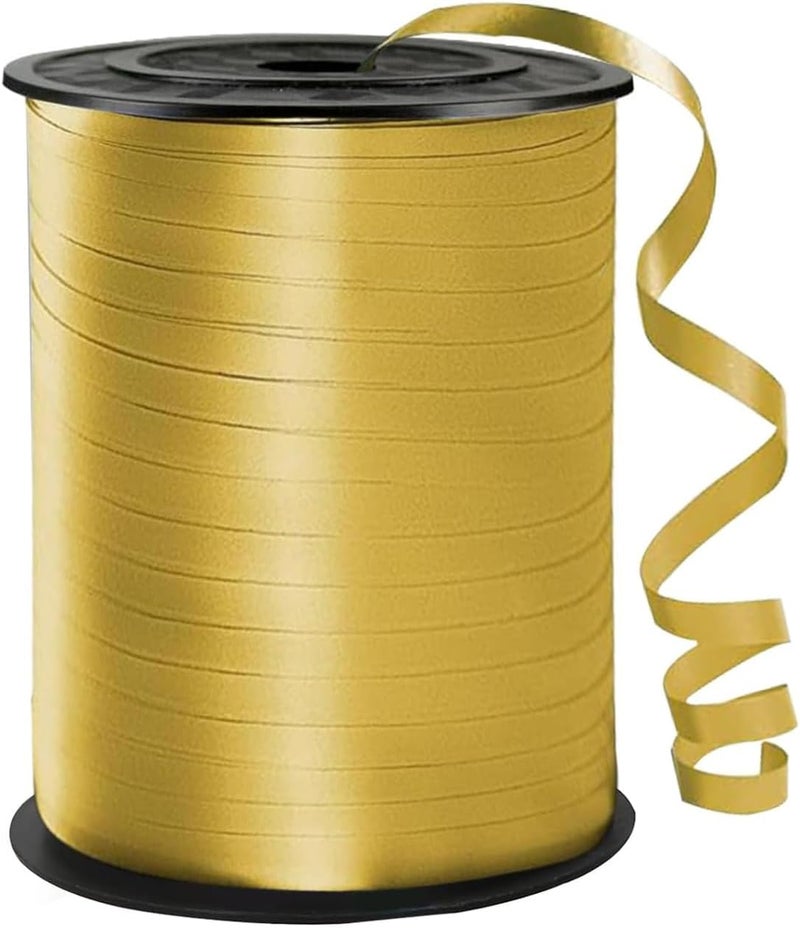 WFAUIBR 500 Yard Gold Curling Ribbon,Ribbon for Balloons Gold Ribbon Wrapping for Presents，Curling Ribbon for Gift Wrapping， for Balloon String ，Parties, Baby Shower,Crafts wrap - Image 1